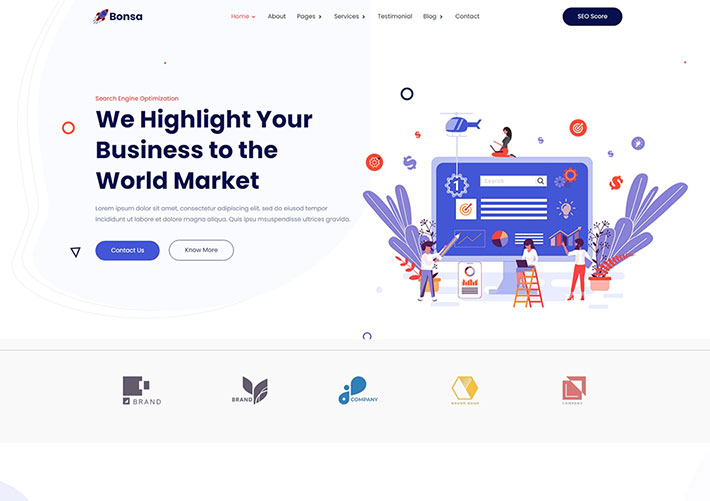 SEO營銷推廣企業(yè)HTML5源碼模板