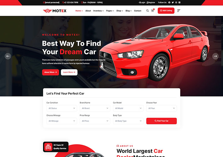 響應(yīng)式汽車經(jīng)銷商零售行業(yè)企業(yè)網(wǎng)站HTML5模板