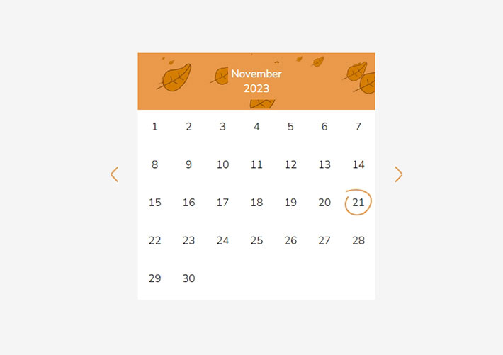 HTML5帶動畫標題SVG季節日歷代碼素材