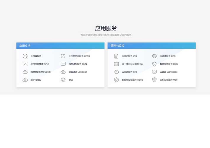 產(chǎn)品服務(wù)圖標(biāo)文字列表div布局代碼素材模板