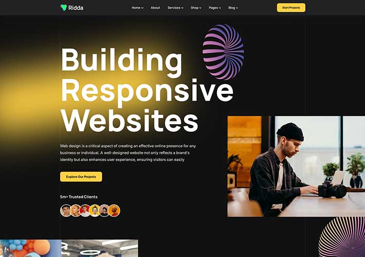 數字營銷HTML5互聯網工作室公司網站建設網頁源碼模板